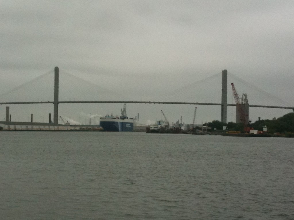 View of the Talmadge Memorial Bridge from our balcony